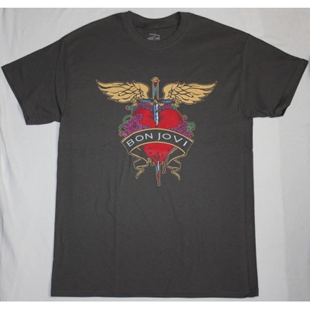 Bon Jovi Heart Logo Grey Rock Fan Gift Unisex T-Shirt
